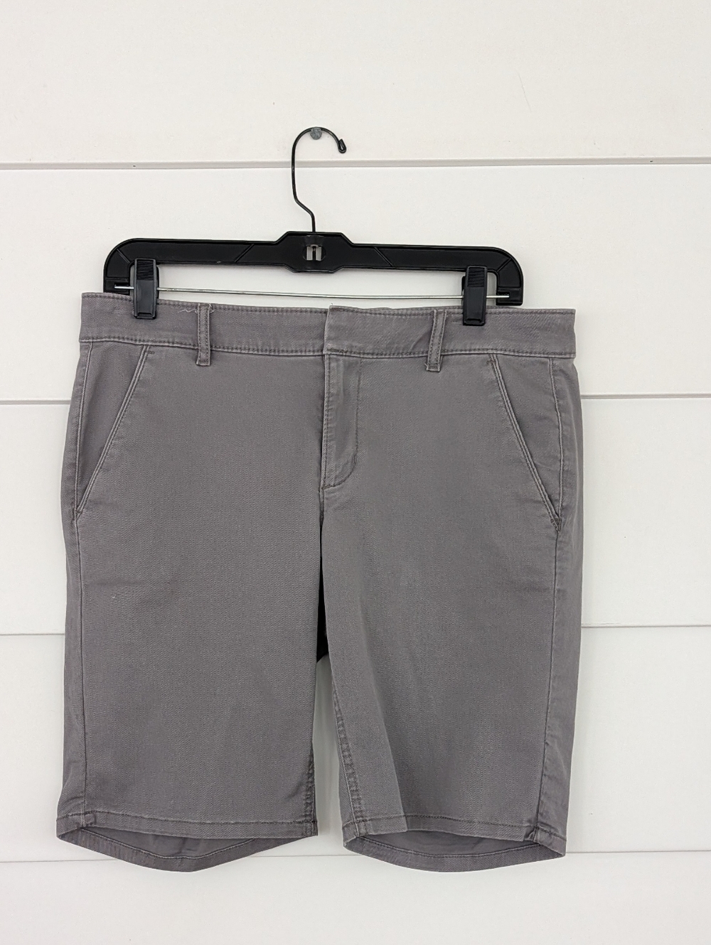LOFT Gray Casual Stretch Cotton Shorts, Size 6